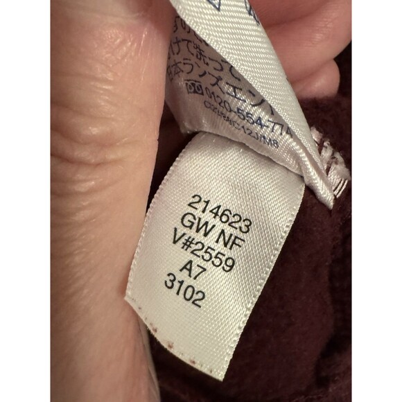 Land End Men’s Sweatshirt Jacket Zip SzL Maroon - Picture 9 of 10